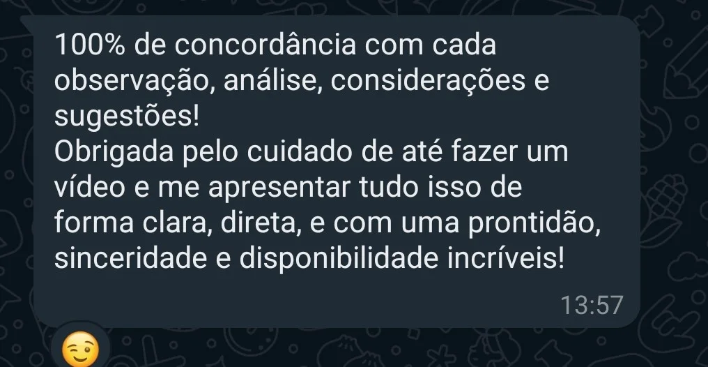 Mensagem de cliente