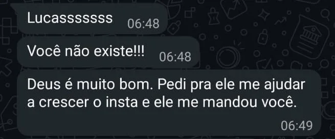 Mensagem de cliente